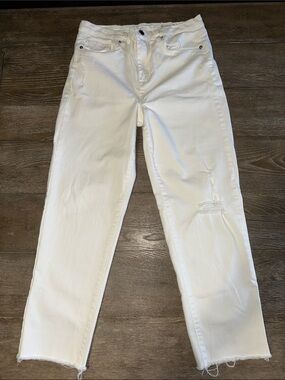 Blank NYC Madison highrise Crop White Denim Jeans